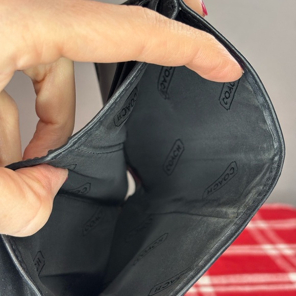 Coach Y2K Signature Black and Grey Trifold Wallet - Picture 9 of 13